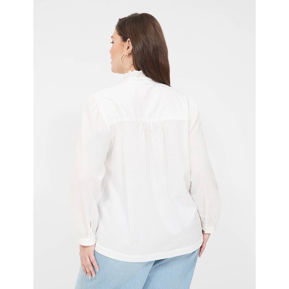Lane Bryant Cottagcore Croquette Romantic Feminine White Blouse 22/24 - Picture 4 of 8